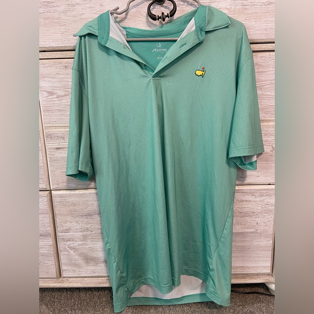 Men’s Masters Tech Light Green Polo Shirt | Short Sleeve | Golf | Athletic Tee